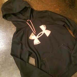 Under armour women's pink camo hoodie Medium